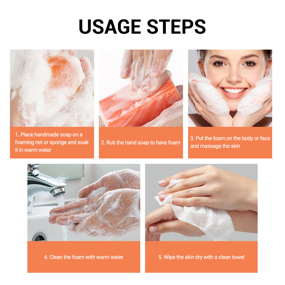 Kojic Acid Brightening Bar Soap for Dark Spot & Acne Removal - 100g
