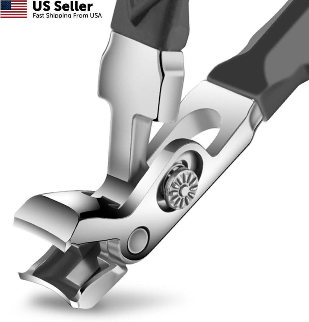 Long Handle Curved Nail Clippers for Seniors - Extra Large, Non-Slip Grip
