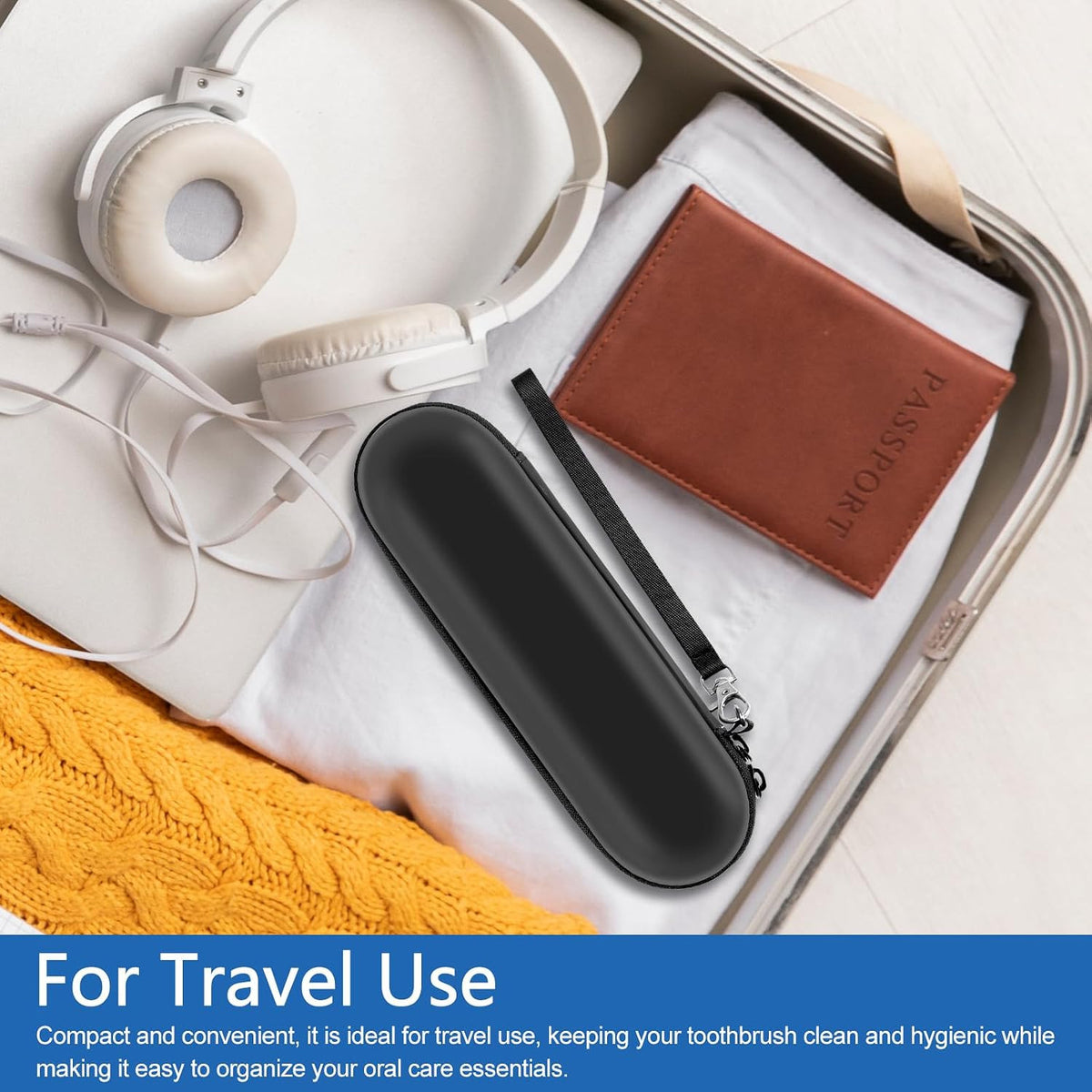 Electric Toothbrush Travel Case Waterproof EVA Organizer for Most Handles