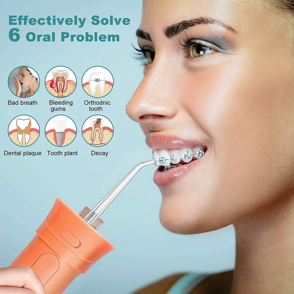 Cordless Water Dental Flosser for Travel Rechargeable Oral Irrigator