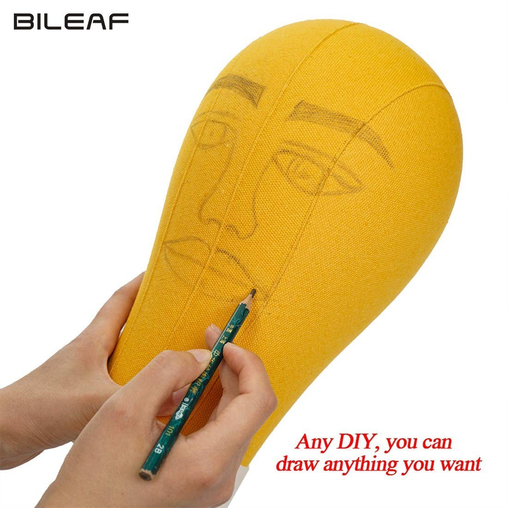 22 Inch Pink Canvas Mannequin Head for Wig Styling & Display