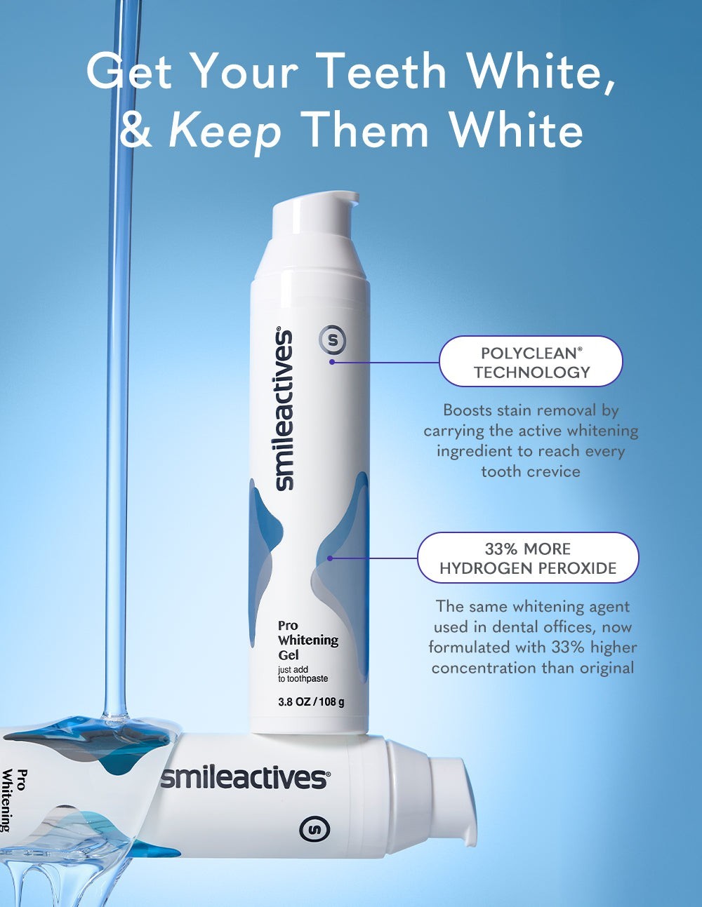 Gel Add-On for Toothpaste - Brighten Smiles, 3.8 Oz