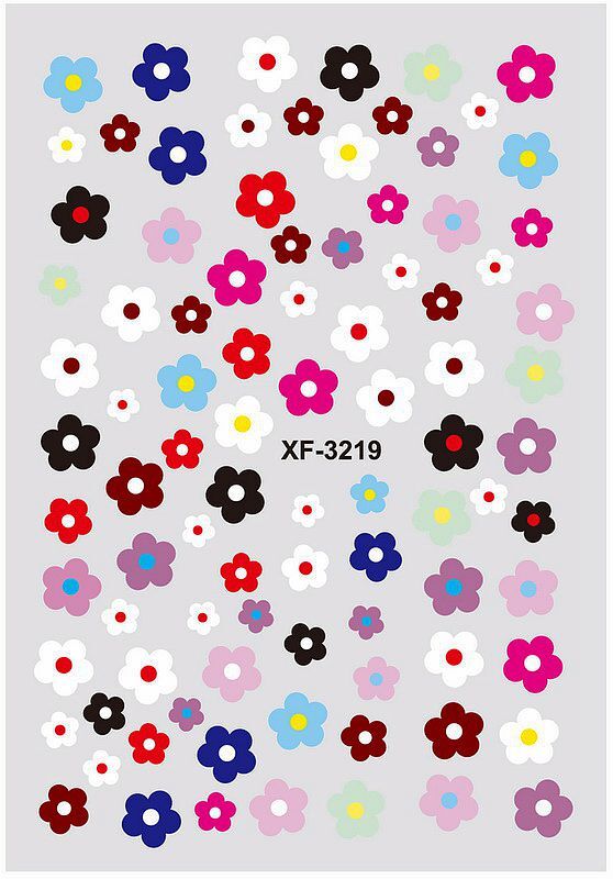 Sunflower & Leaf Nail Stickers - Extra-Thin Floral Nail Decals for DIY Nail Art