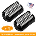 2pcs Shaver Foil & Cutter Head Replacement Set for Braun 3 Series 32B Electric Razor