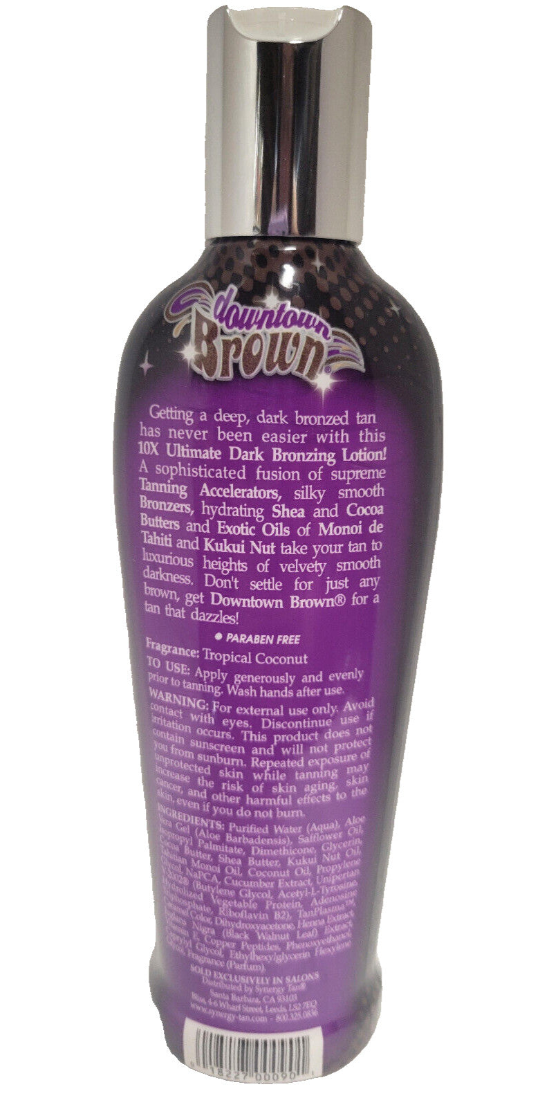 Dark Bronzing Tanning Bed Lotion 8.5oz - Synergytan Downtown Brown 10x