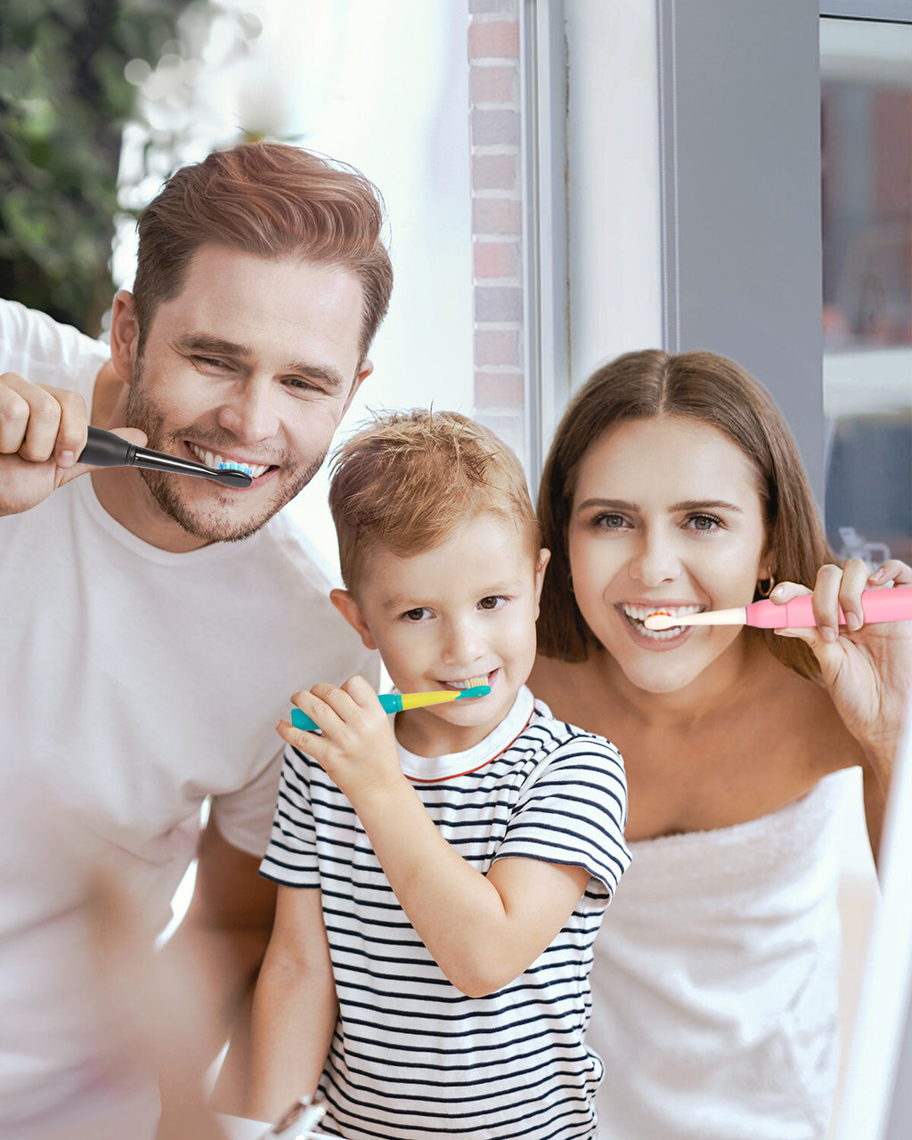 Electric Toothbrush Set with 10 Brush Heads, 3 Pack Rechargeable Sonic Oral Care