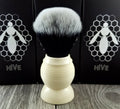 Synthetic Tuxedo Beehive Shaving Brush 26mm Knot - Ivory or Butterscotch