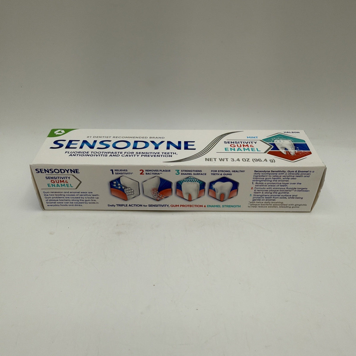 Sensodyne Toothpaste for Sensitive Gums & Enamel Mint 3.4 oz 2 Pack