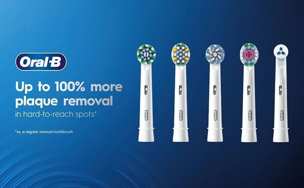 Electric Toothbrush Replacement Heads - Cross Action Bacterial Protection, 4 Pack
