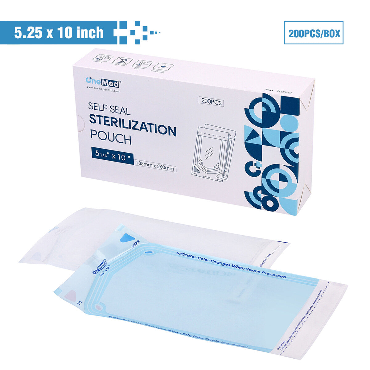 Dental Self Seal Sterilization Pouches Autoclave Bags - Multiple Sizes