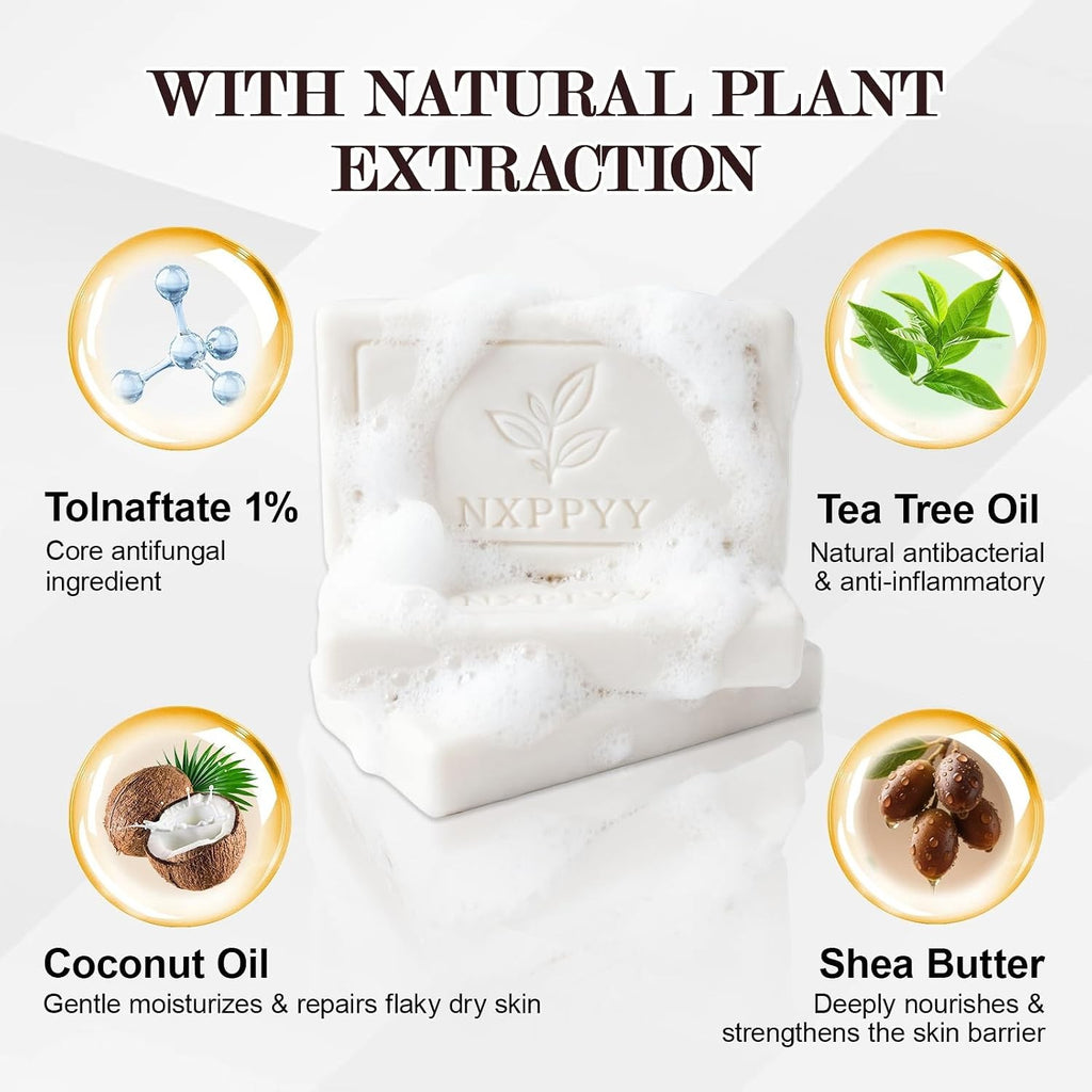Antifungal & Antibacterial Tea Tree Eucalyptus Soap 3-Pack for Skin Relief