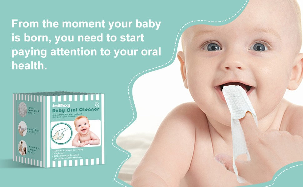 Baby Tongue Cleaner Wipes & Finger Toothbrush Set - Gentle Oral Hygiene