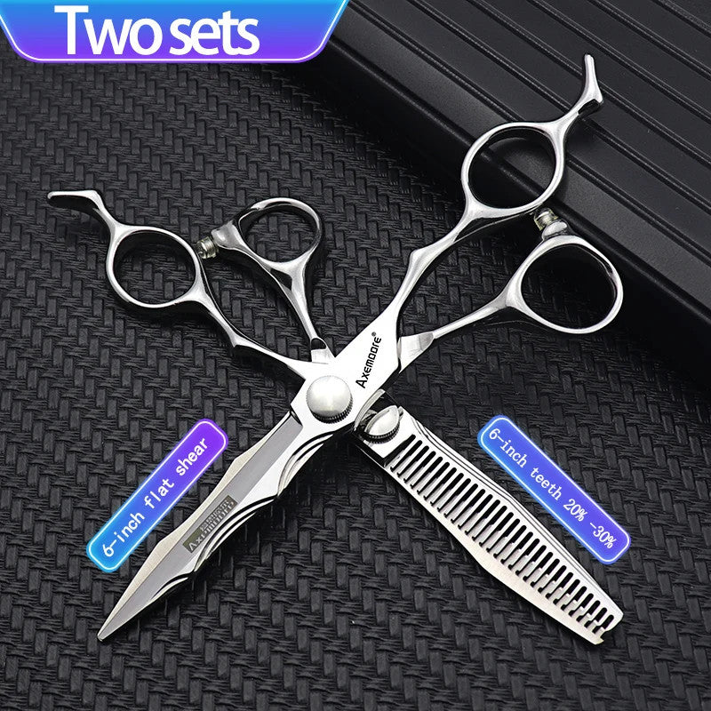 Professional Hairdressing Scissors Haircut Barber Shears 6 Inch Steel Salon Tool