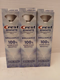 Crest 3D White Brilliance Toothpaste - Large 2.4 oz Tube, 2 Pack