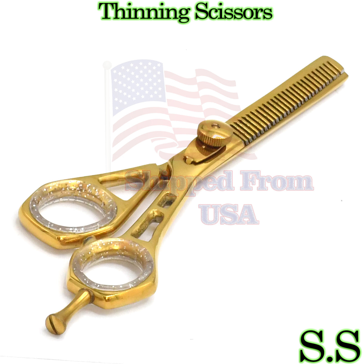 Professional Hair Thinning Scissors 6 Inch - Single Edge Barber Shears