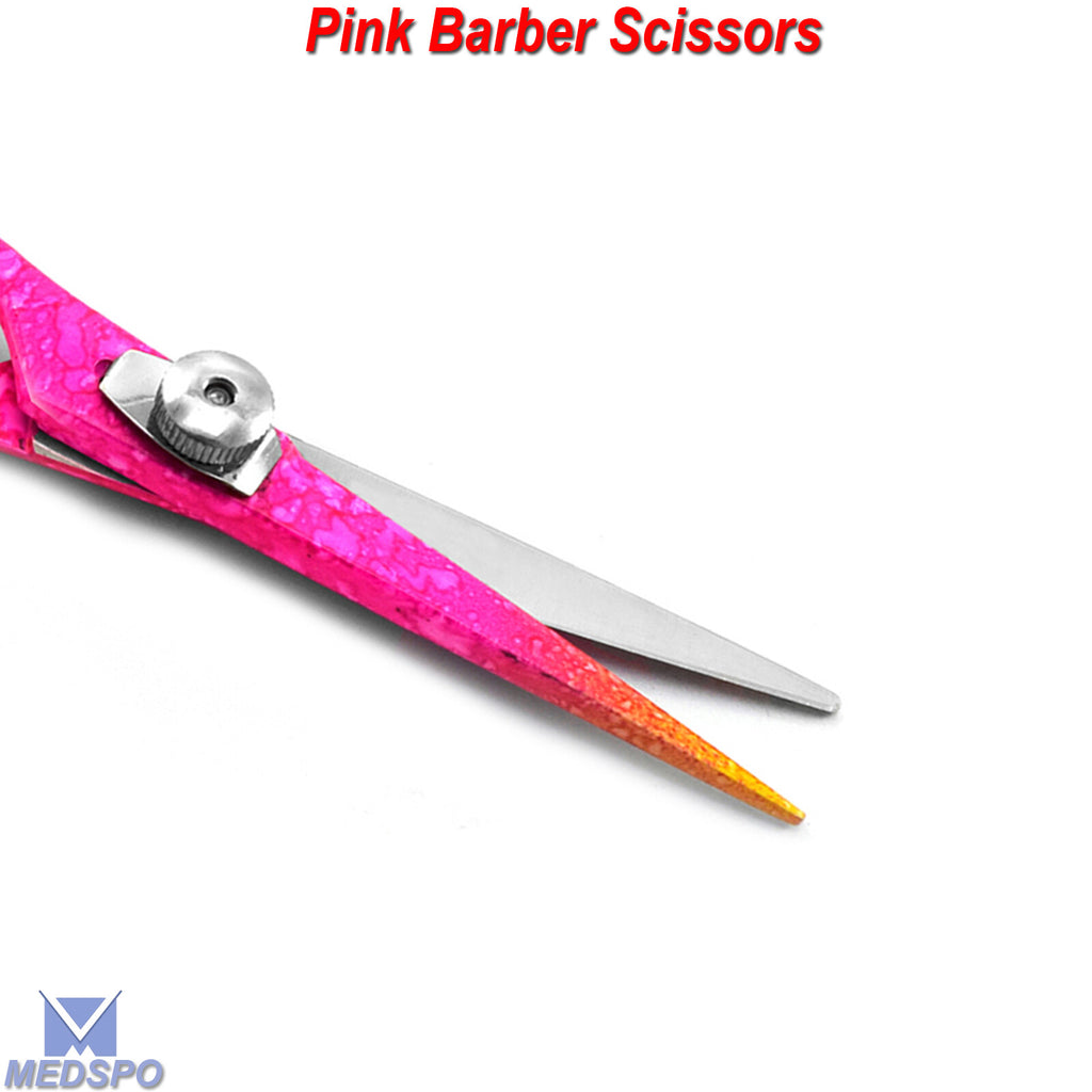 Professional Hairdressing Scissors 4.5 Inch Barber Salon Cutting Shears Pink CE Certified