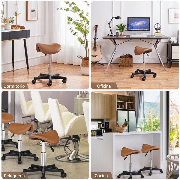 Hydraulic Adjustable Saddle Stool for Salon Tattoo Massage Dental
