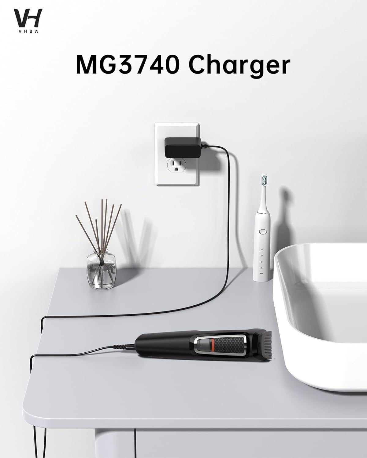 4.3V Trimmer Charger with 5FT Cable - Travel-Friendly Power Adapter