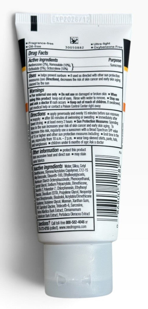 Neutrogena SPF 50 Oil-Free Sunscreen Lotion 3 fl oz - Broad Spectrum, Waterproof