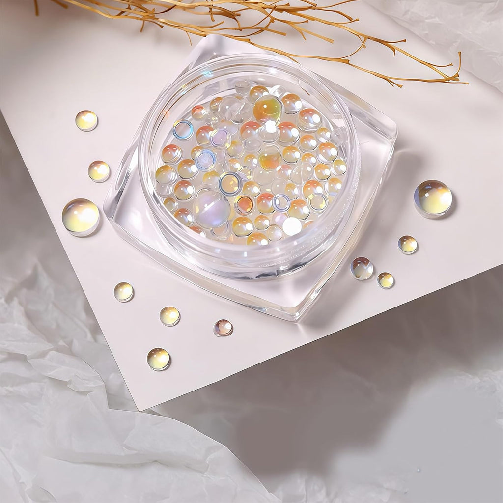 Summer Nail Art Rhinestones Set with Ocean Theme Charms - 6 Boxes
