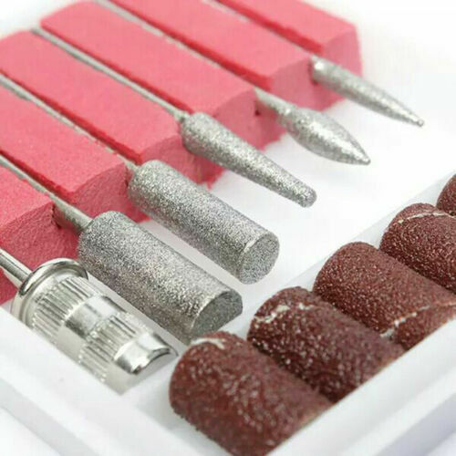 Nail Drill Bits with Sanding Bands Kit - 6 Pieces for Manicure & Pedicure