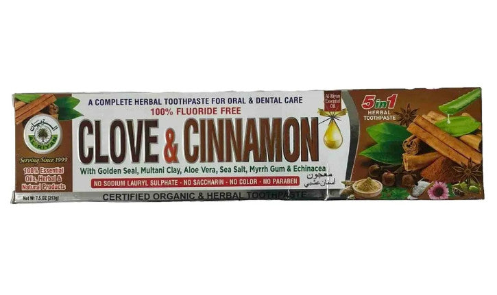 Herbal & Natural Toothpaste with Clove & Cinnamon - 7.5 oz – Multiple Pack Sizes
