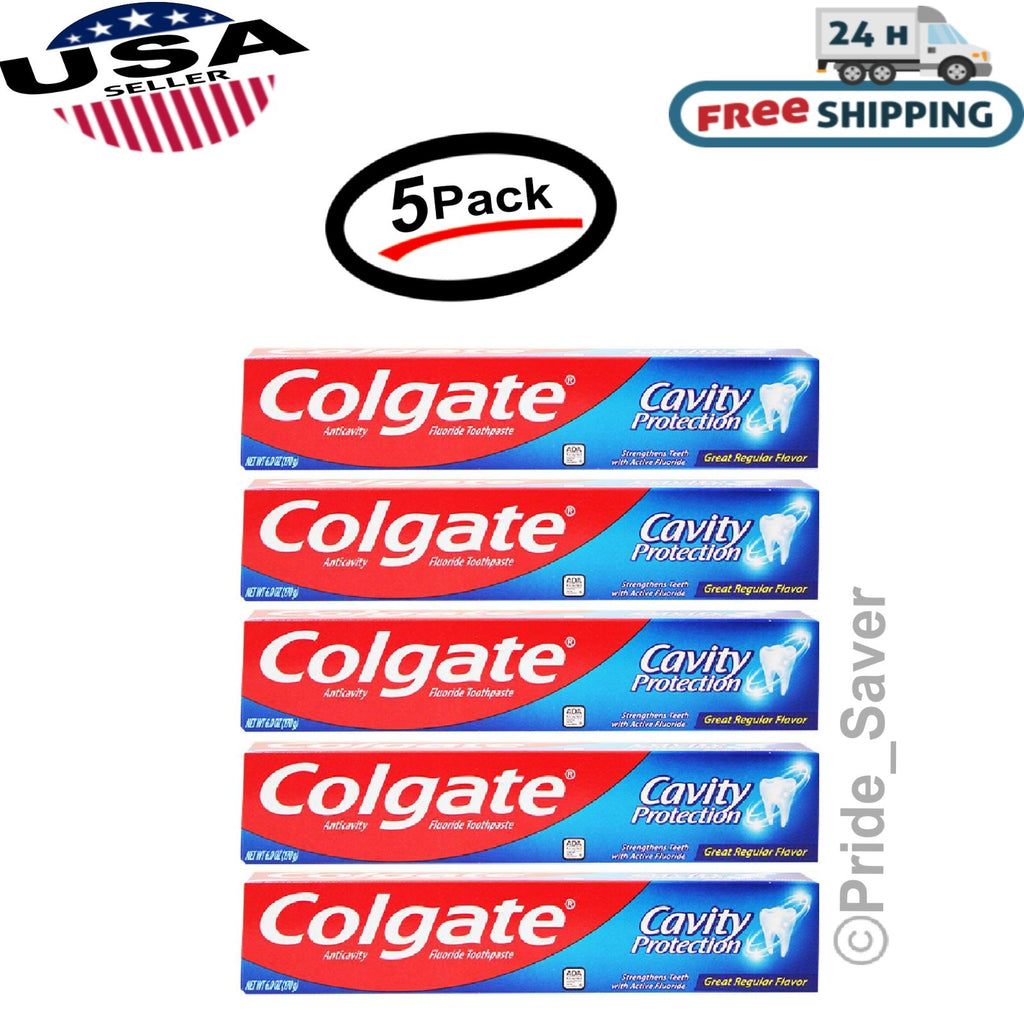 Cavity Protection Fluoride Toothpaste - 6 Oz, 5 Pack, Anticavity & Whitening