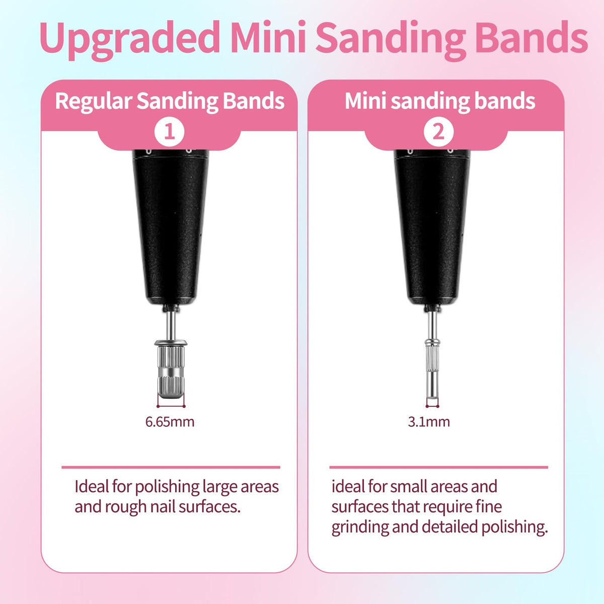 Nail Drill Sanding Bands Set 108pcs with 4 Grits for Manicure Pedicure