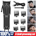 Cordless Hair Clipper and Beard Trimmer Set with Adjustable Guide Combs