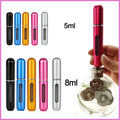 Refillable Travel Perfume Atomizer Bottles Set - 5/8ML Portable Spray Pump Cases