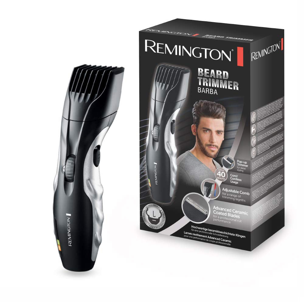 Cordless Beard Trimmer with 9 Length Settings & Pop-Up Grooming Blade