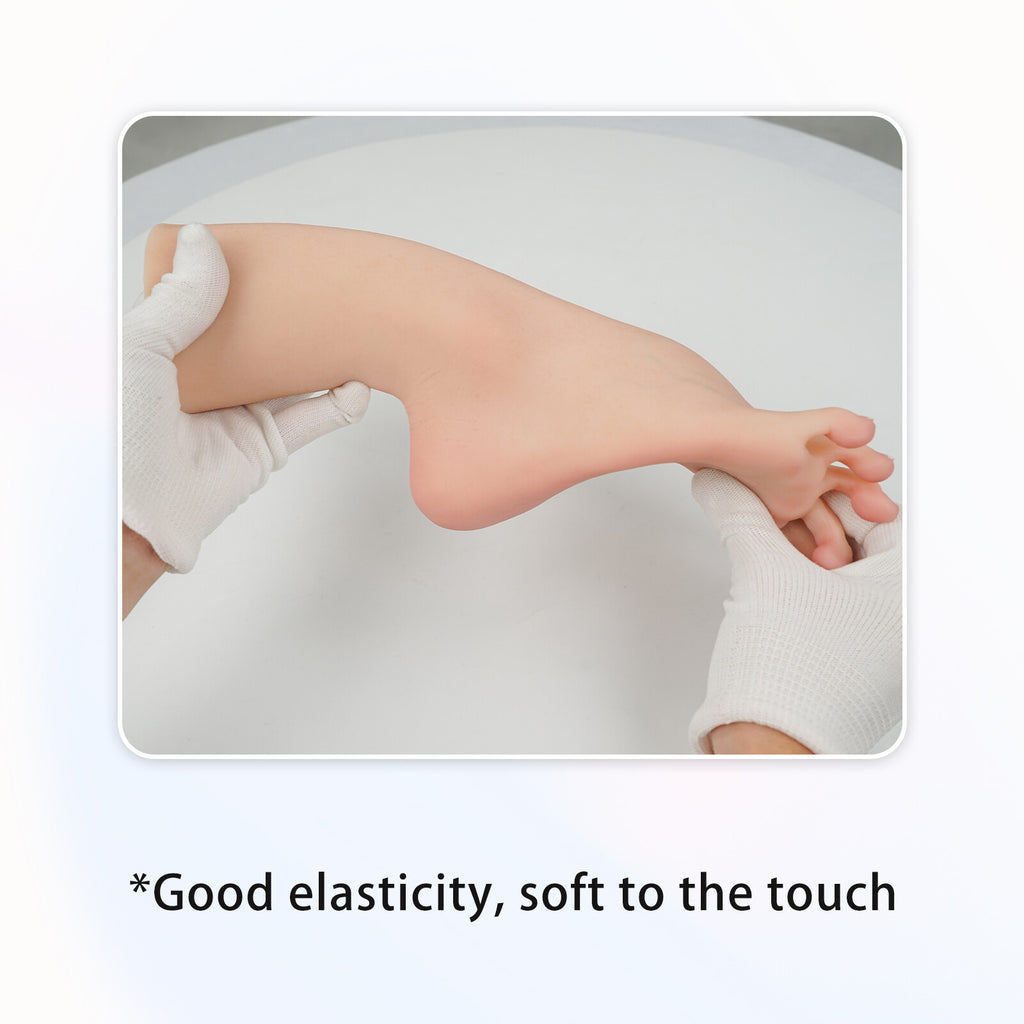 Lifelike Silicone Female Foot Model with Skeleton for Display & Photography
