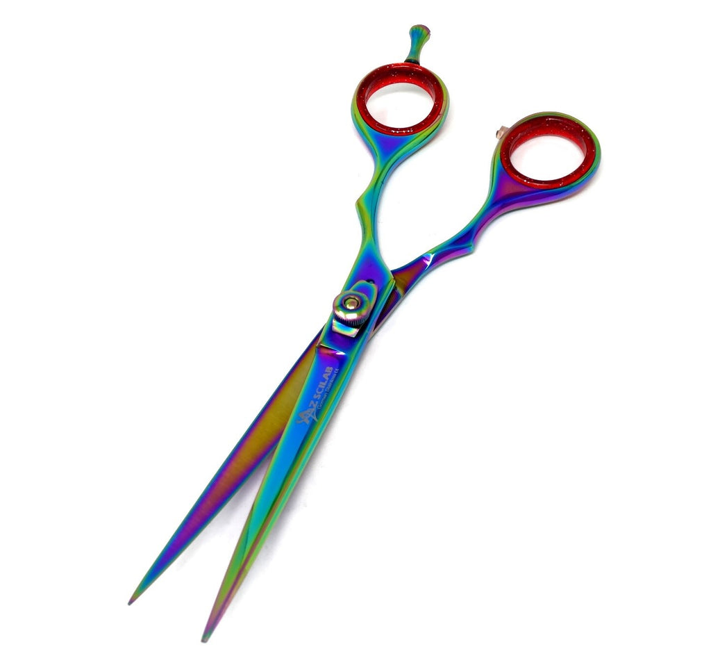 Professional German Hair Cutting Scissors 6.5 Inch Multi Color Titanium Coated Shears