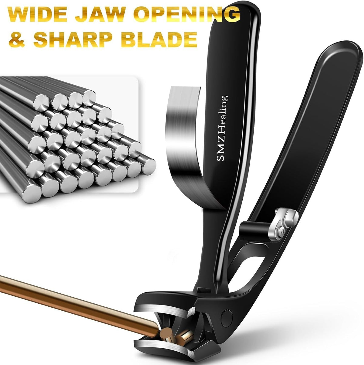 Heavy-Duty Toenail Clippers for Seniors Thick Nails Large Angled Head