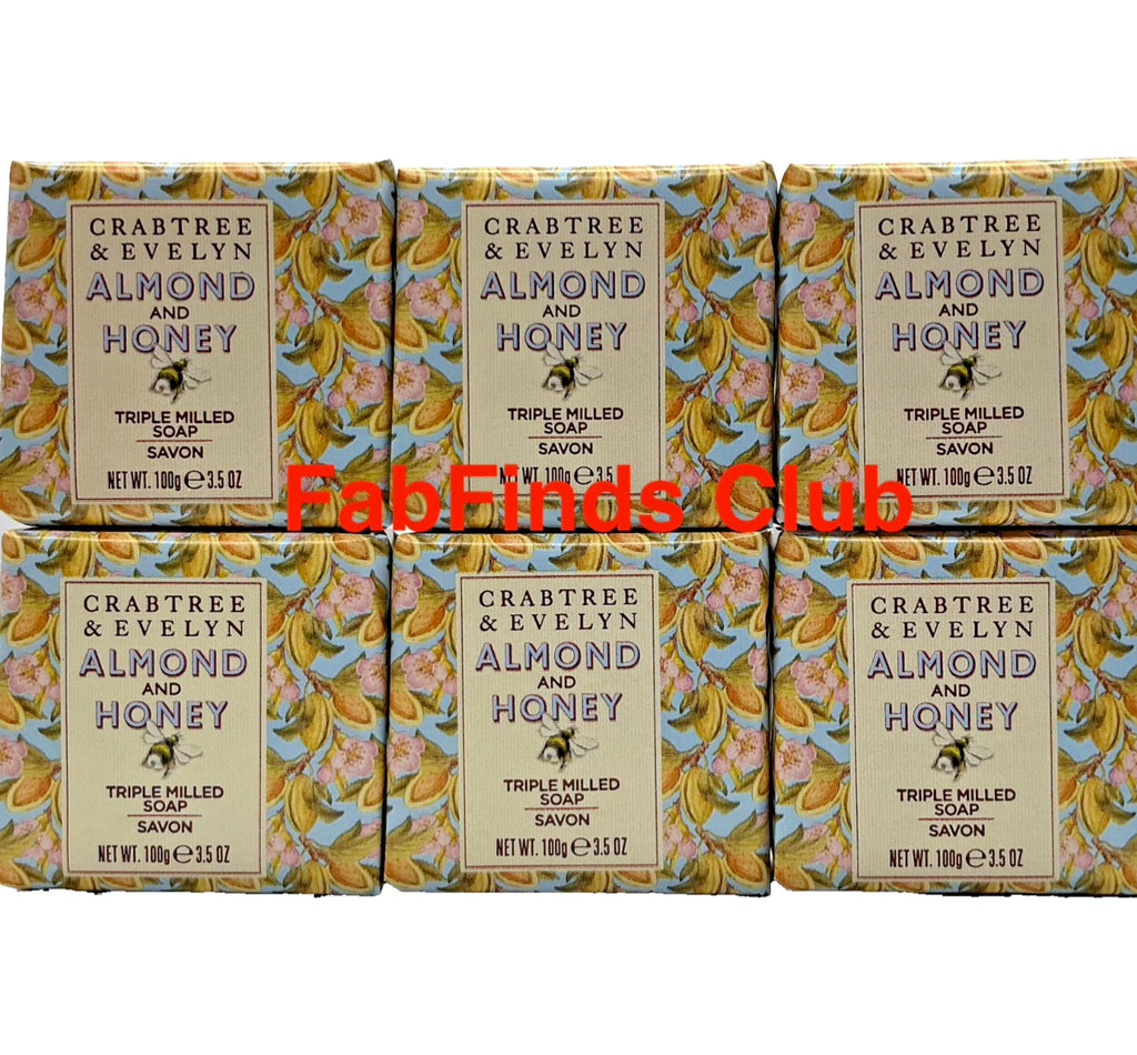 Almond & Honey Triple Milled Bar Soap Set - 6 Pack, Travel Size
