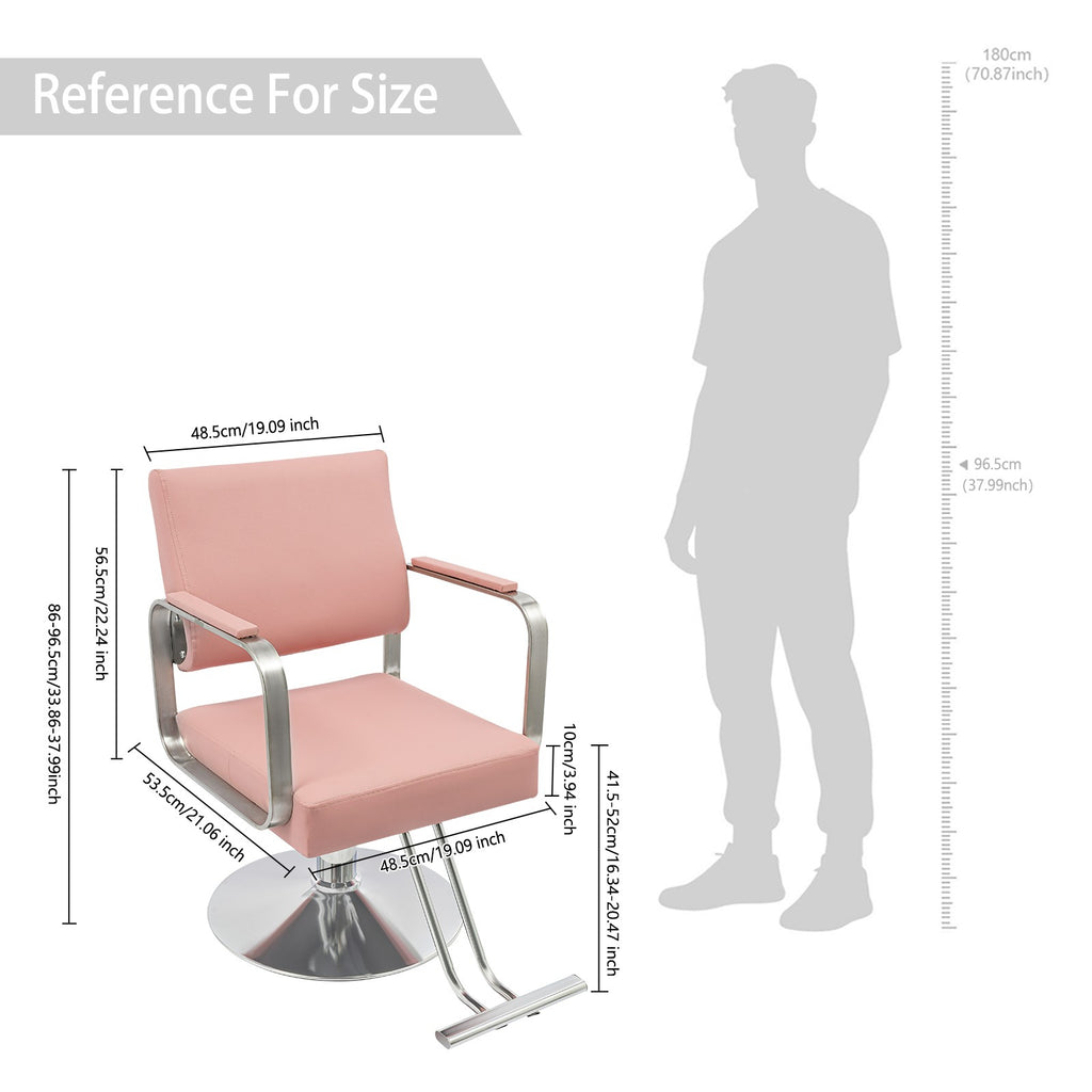 Rotating Barber Chair with Hydraulic Pump for Hair Salons and Barbershops
