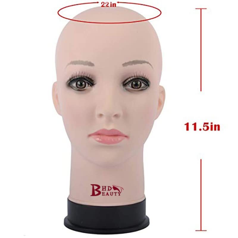Professional Cosmetology Mannequin Head for Wig Making Display - Beige