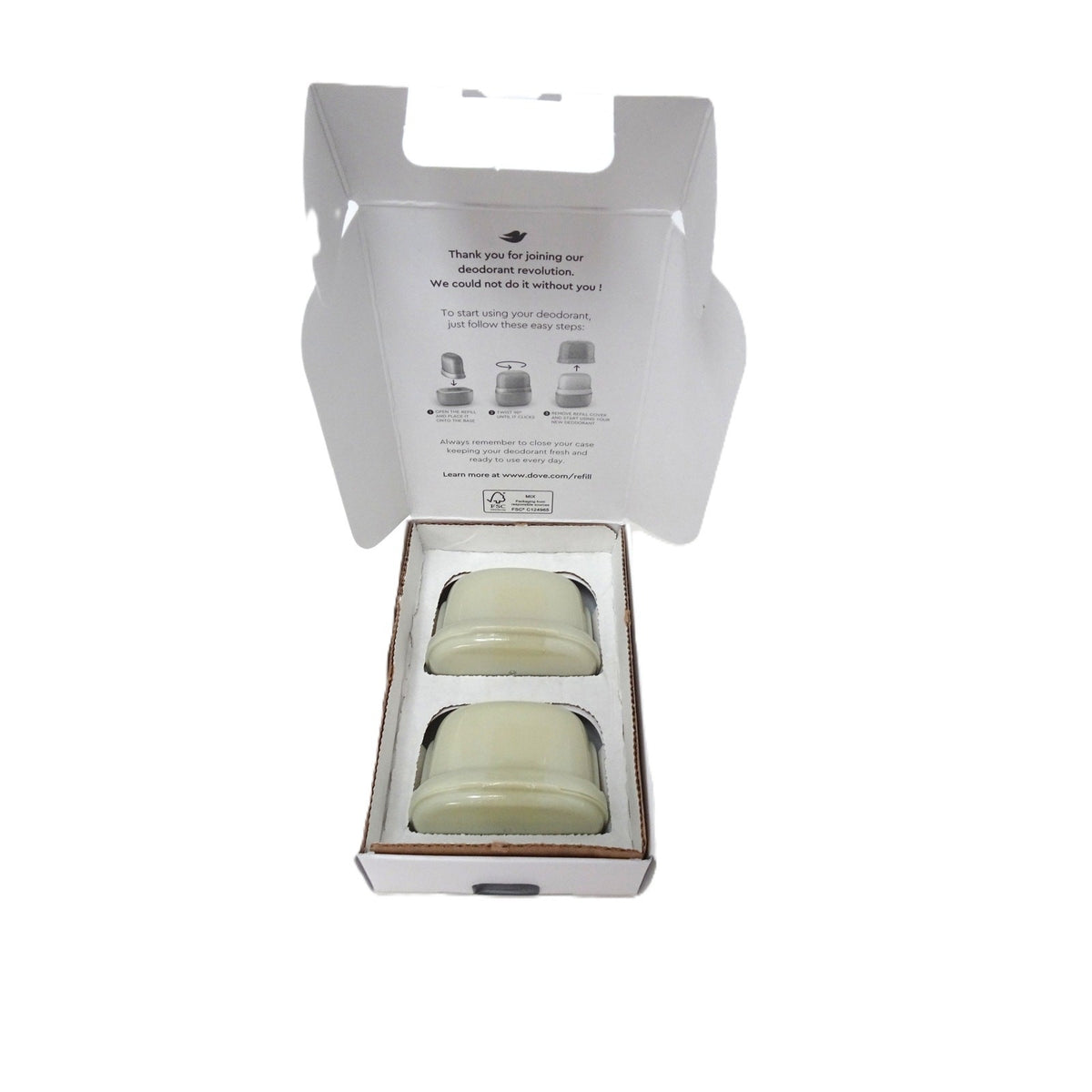 Dove Deodorant Refill Kit - Coconut & Pink Jasmine, 4 Refills, Long-Lasting Freshness