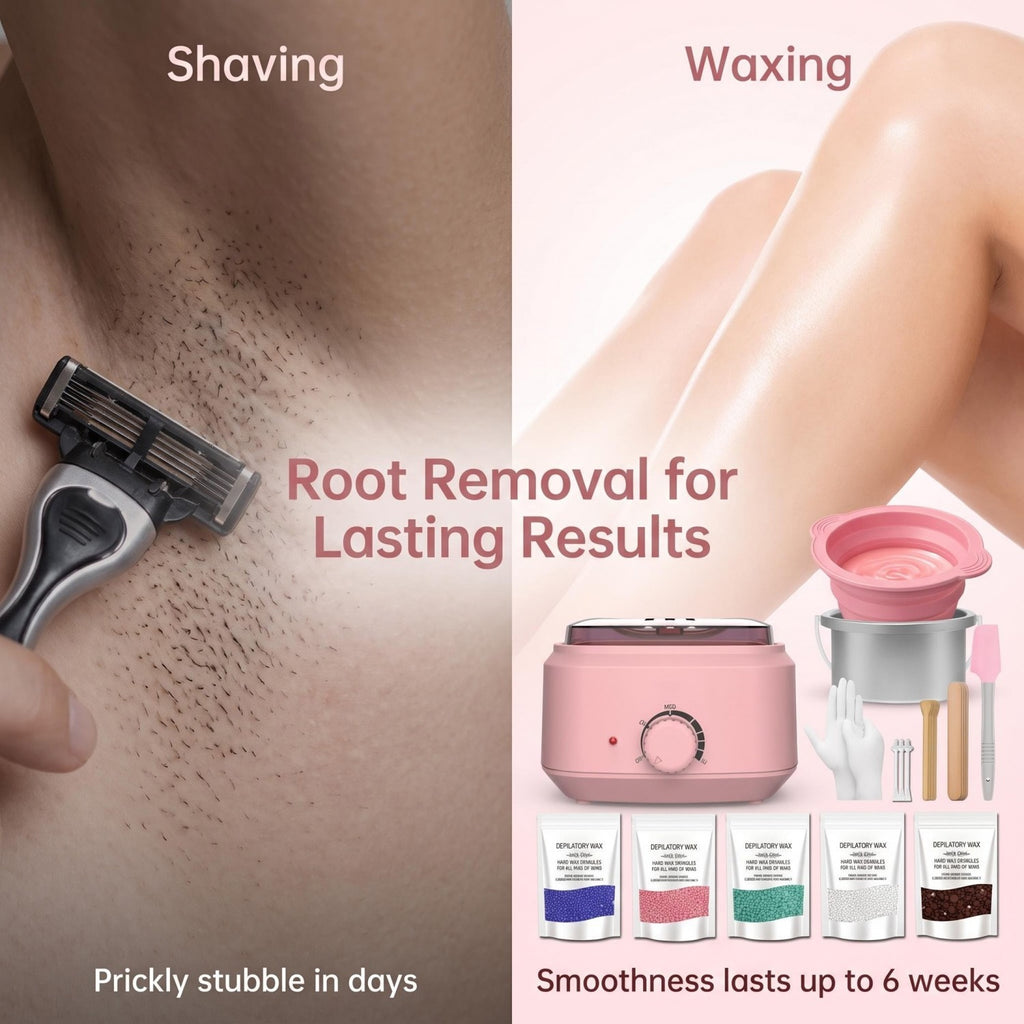 Electric Wax Heater Warmer Kit for Hair Removal - 500g Hard Wax Beans & Accessories