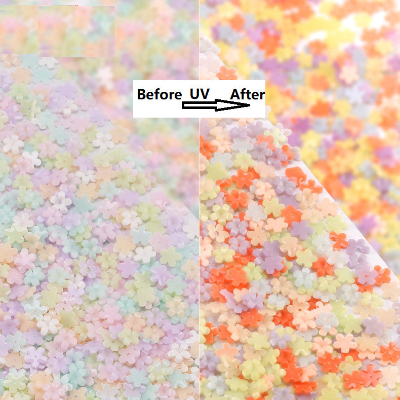 Mixed Color Change 3D Flower Nail Art Decorations - 500pcs & 100pcs Sets