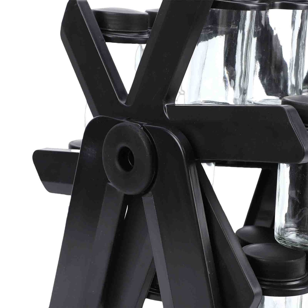 18 Jar Rotating Spice Rack Organizer with Labels and Funnel - Kitchen Counter Storage