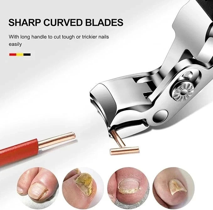 Heavy Duty Stainless Steel Toe Nail Clippers for Thick Nails - Professional & Ergonomic
