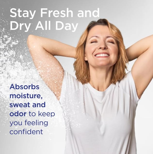 Sport Body Powder - Absorbent Talc-Free Powder for Moisture & Friction Relief, 13 oz, Pack of 6