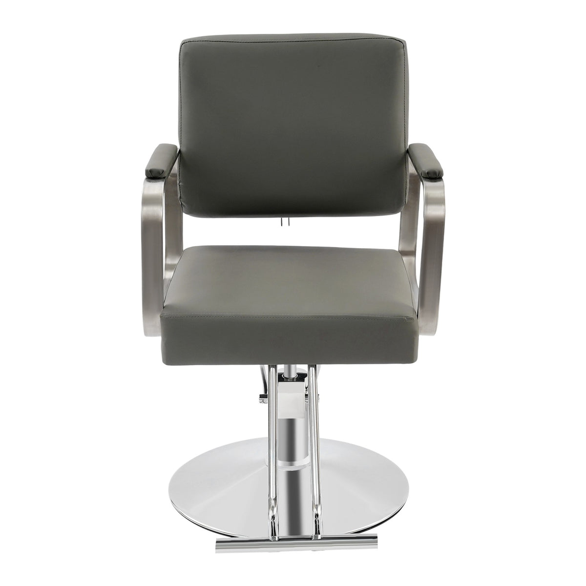 Adjustable Salon Barber Chair with 360° Rotation and Stainless Steel Frame