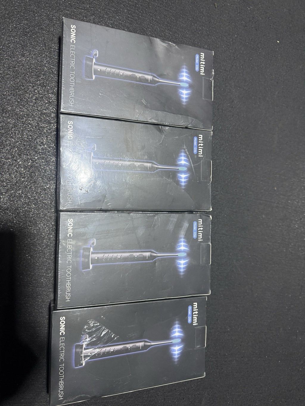 4 Pack Sonic Electric Toothbrush with 3 Intensity Levels & 5 Modes