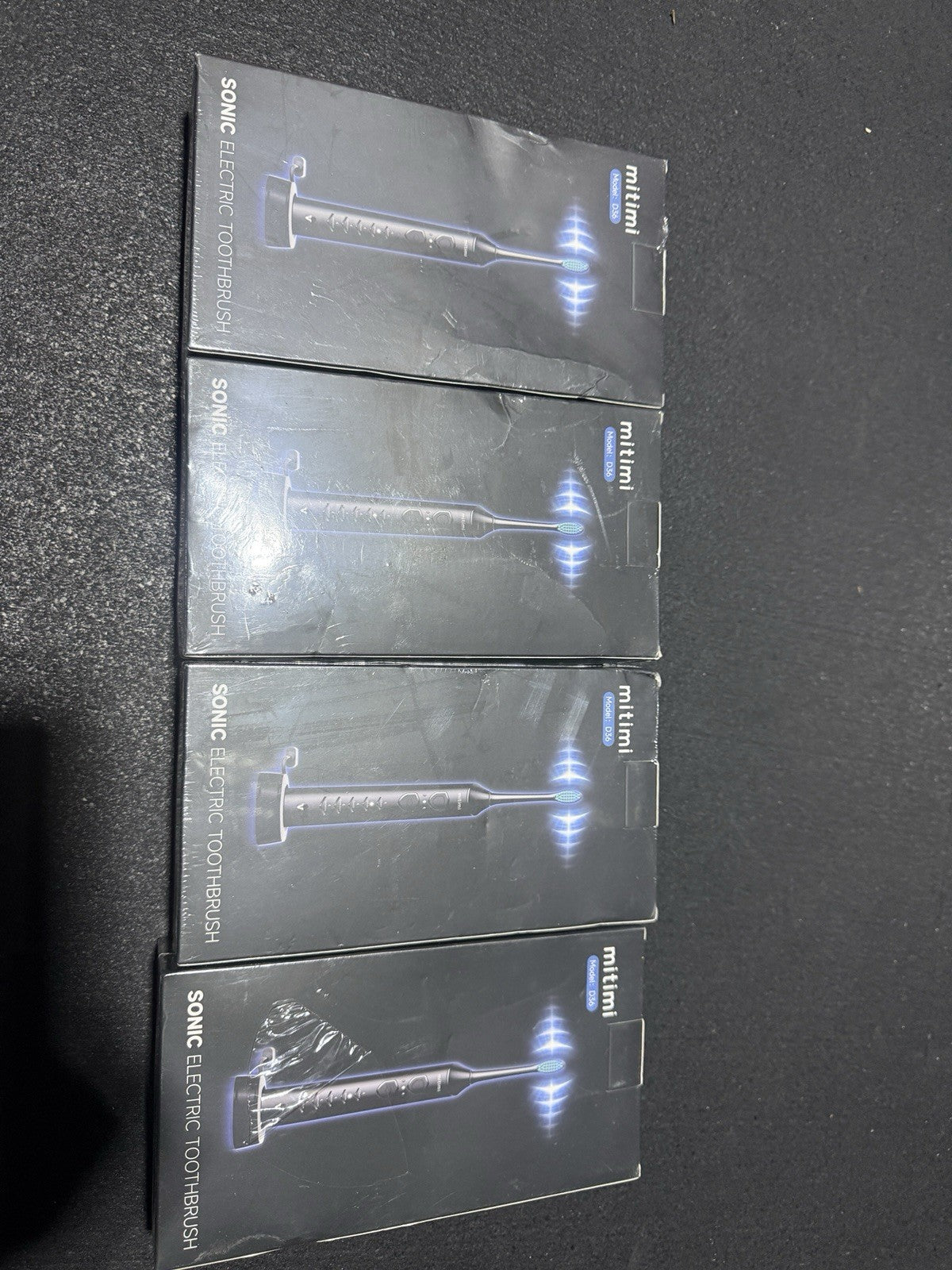 4 Pack Sonic Electric Toothbrush with 3 Intensity Levels & 5 Modes