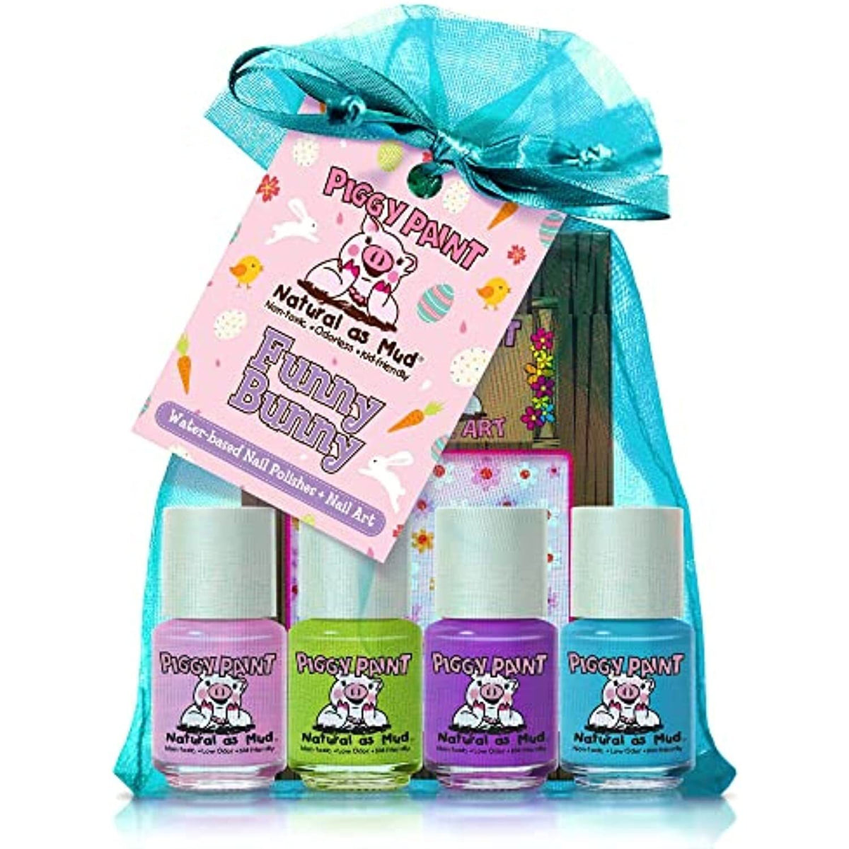 Non-Toxic Nail Polish Gift Set for Kids and Adults - Easter Bunny Theme