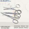 Professional Nail & Cuticle Scissors Set of Three - Manicure Grooming Tools