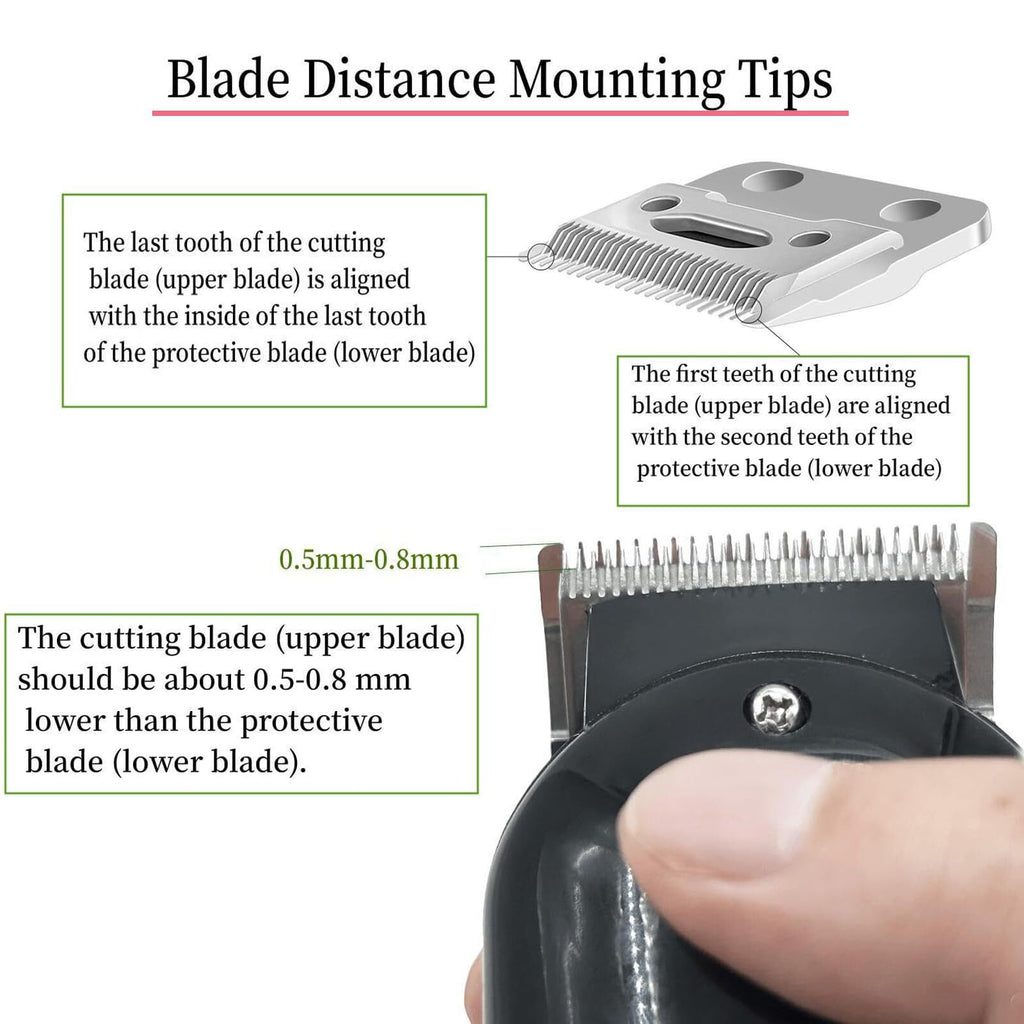 Professional Hair Clipper Blade - 2-Hole Adjustable Replacement for Wahl Clippers