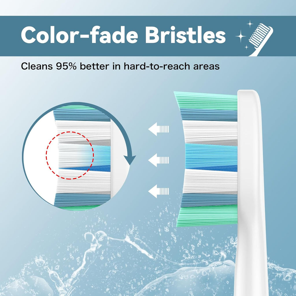 Electric Toothbrush Heads Compatible with Philips Sonicare - 8 Pack